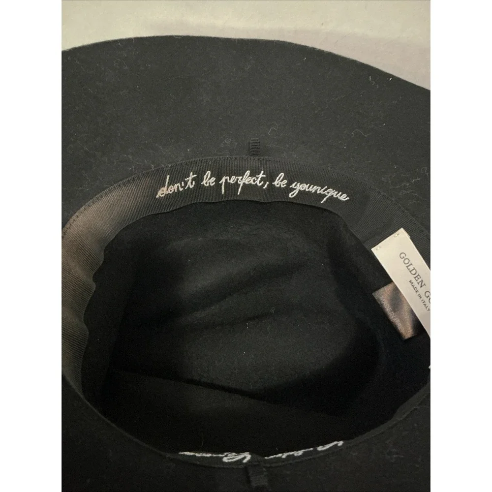 Golden Goose Wool & Leather Fedora - Black - 22
